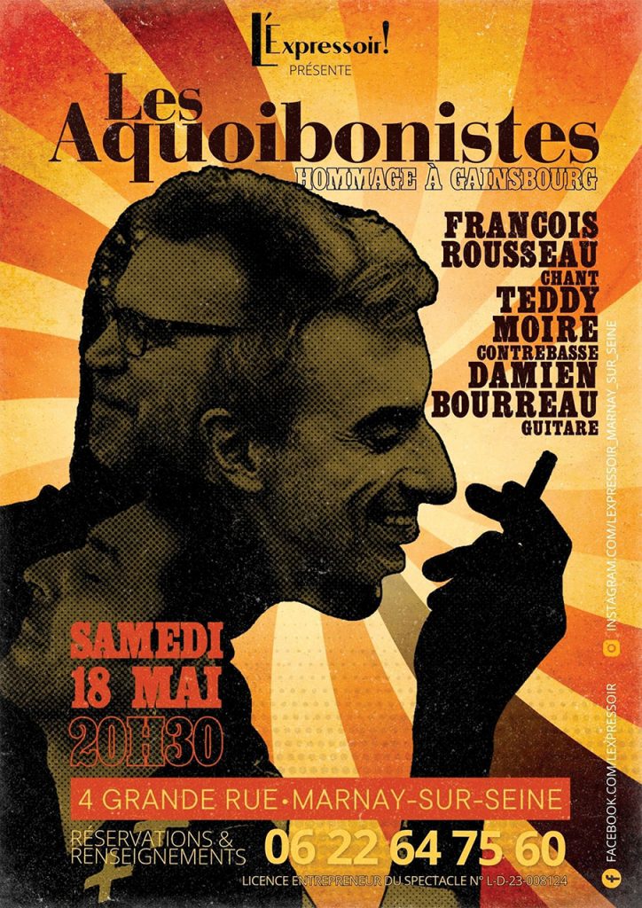 Affiche concert Les Aquoibonistes à l'Expressoir